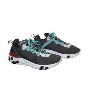 Nike Shoes Men Size 8.5 React Element SE 55 Safari Pack Anthracite / Blue Fury